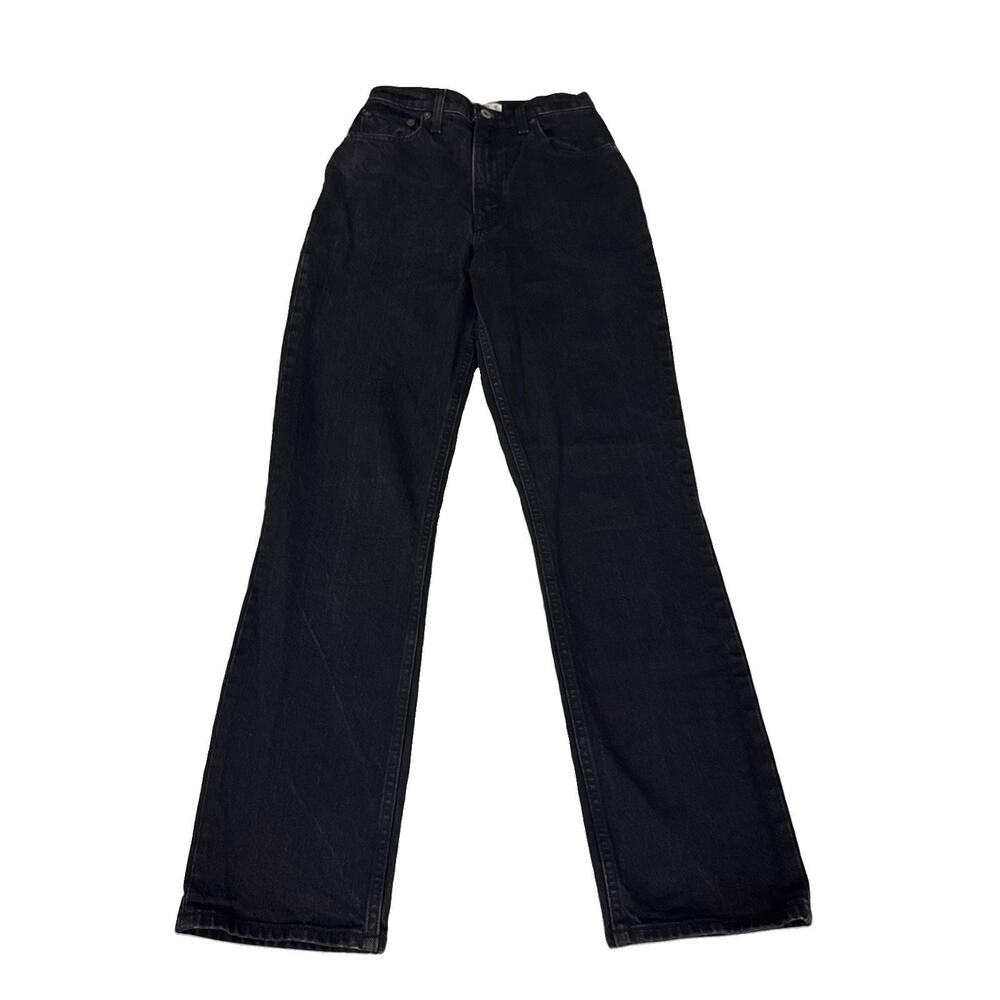 Abercrombie & Fitch Curve Love 90s Straight Jeans 25/0 Black Ultra High Rise